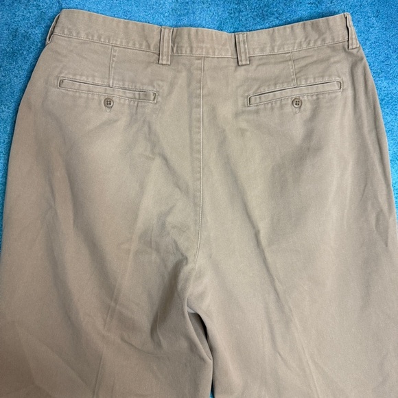 Vintage 90s Y2K GAP Relaxed Fit Mens Chinos Tan Pleated Cuffed Pants 34X34.5 - Picture 8 of 15